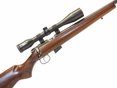 Lot CZ 453 .17HMR bolt action rifle and moderator,...