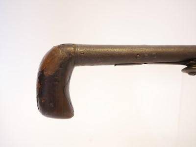 Lot 50 - Percussion 50 bore underhammer walking stick...