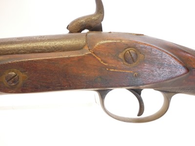 Lot 51 - Percussion single barrel 16 barrel shotgun,...