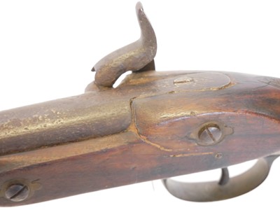 Lot 51 - Percussion single barrel 16 barrel shotgun,...