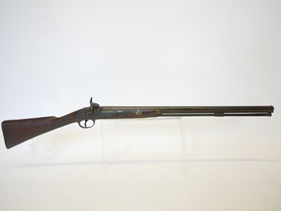 Lot 51 - Percussion single barrel 16 barrel shotgun,...