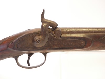 Lot 51 - Percussion single barrel 16 barrel shotgun,...