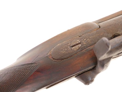 Lot 51 - Percussion single barrel 16 barrel shotgun,...