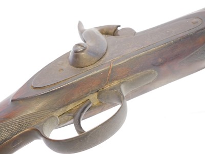 Lot 51 - Percussion single barrel 16 barrel shotgun,...