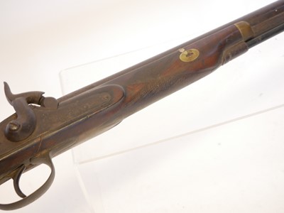 Lot 51 - Percussion single barrel 16 barrel shotgun,...