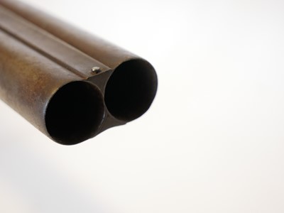 Lot 53 - Cased Purdey 14 bore percussion side-by-side...
