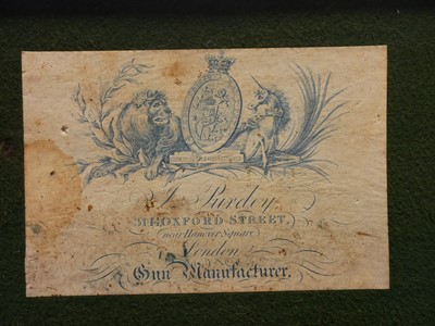 Lot 53 - Cased Purdey 14 bore percussion side-by-side...