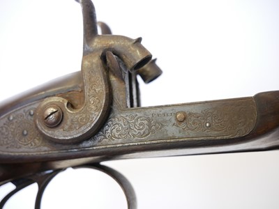 Lot 53 - Cased Purdey 14 bore percussion side-by-side...