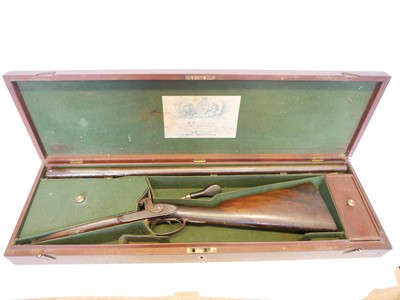 Lot 53 - Cased Purdey 14 bore percussion side-by-side...