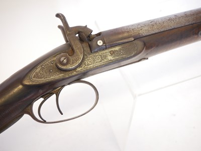 Lot 53 - Cased Purdey 14 bore percussion side-by-side...