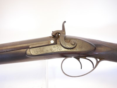 Lot 54 - Unusual Purdey 14 bore percussion side-by-side...