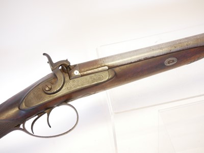 Lot 54 - Unusual Purdey 14 bore percussion side-by-side...