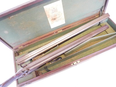 Lot 54 - Unusual Purdey 14 bore percussion side-by-side...