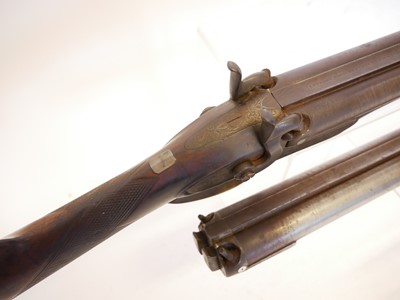 Lot 54 - Unusual Purdey 14 bore percussion side-by-side...