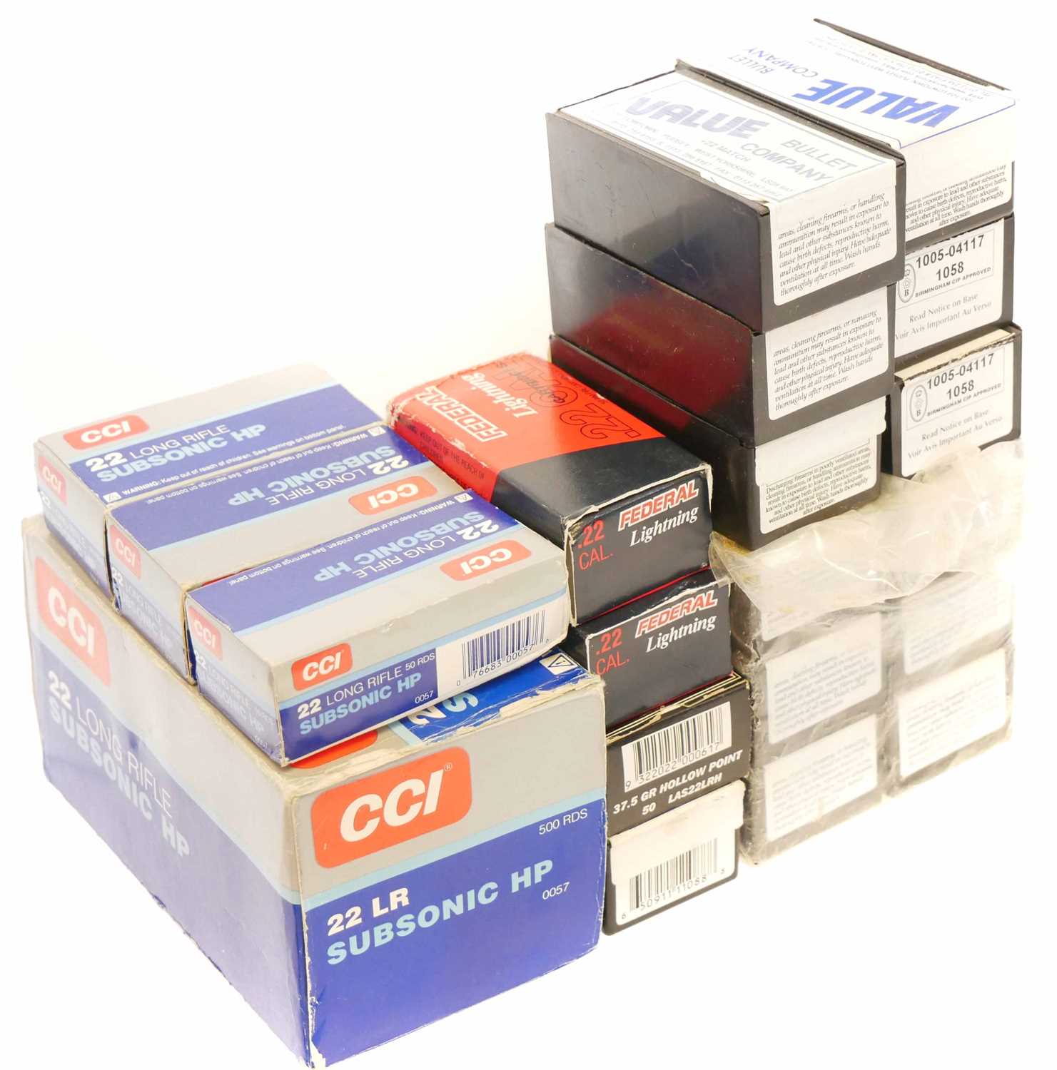 Lot CCI .22lr Subsonic HP 649 rounds, also 615...