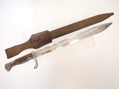 Lot 147 - Mauser S.98 bayonet frog and scabbard, stamped...
