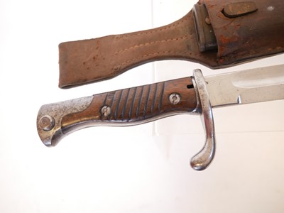 Lot 147 - Mauser S.98 bayonet frog and scabbard, stamped...