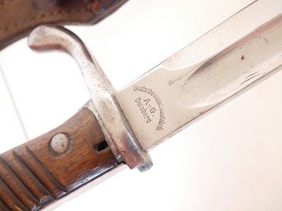 Lot 147 - Mauser S.98 bayonet frog and scabbard, stamped...