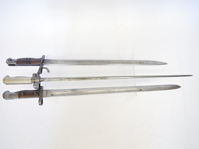 Lot 148 - Three bayonets, to include an 1886 Lebel...