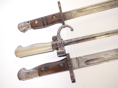 Lot 148 - Three bayonets, to include an 1886 Lebel...