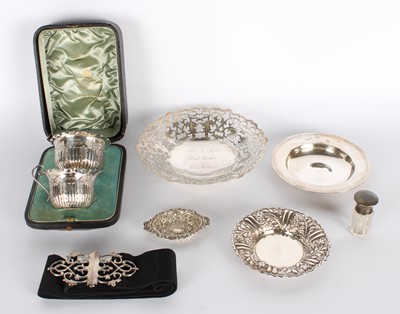 Lot 37 - A Group of Variously Hallmarked Silver and White Metal Items