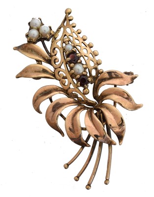 Lot A gem-set spray brooch by Solargem.