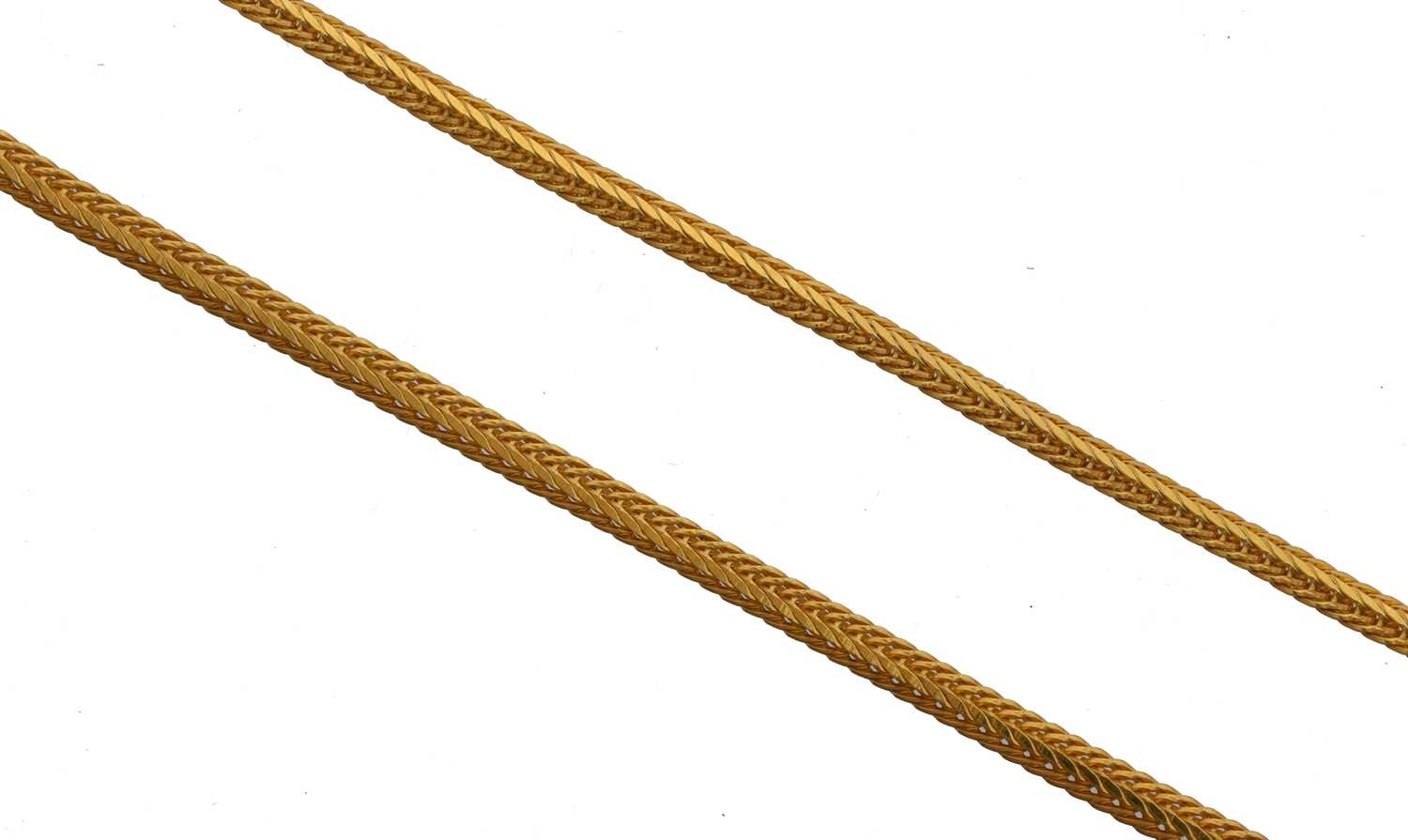 Lot 43 - A 22ct gold fox tail chain