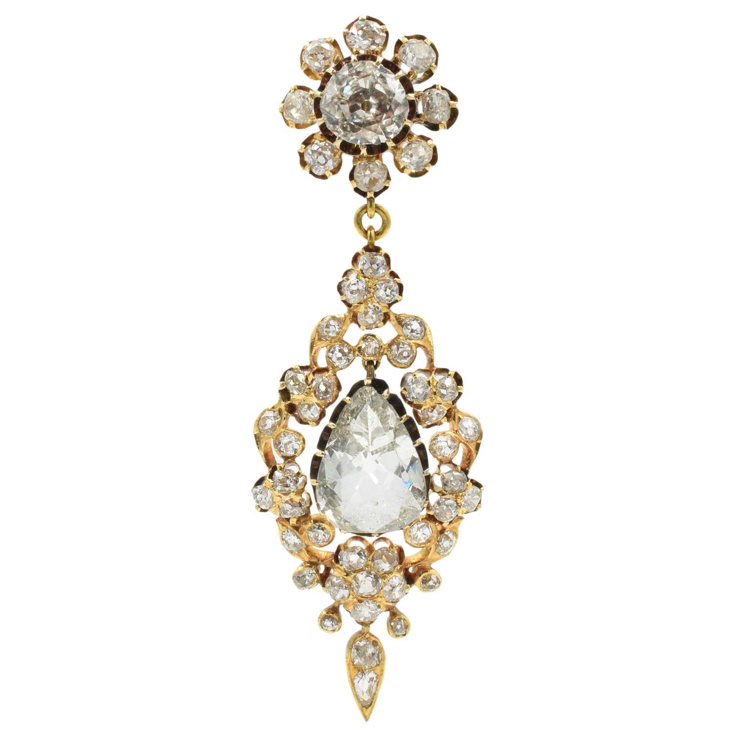 Lot A 19th century Indian diamond pendant