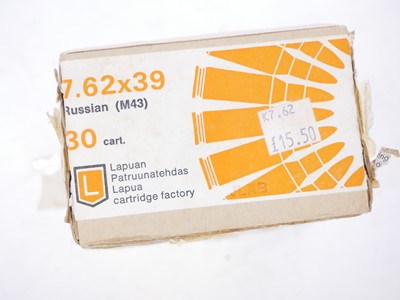 Lot 571 - Lapua 7.62x39 ammunition, 120 rounds with...