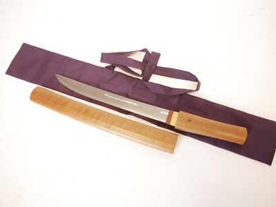 Lot 104 - Japanese Wakizashi, 29cm cutting edge, late...