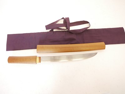 Lot 104 - Japanese Wakizashi, 29cm cutting edge, late...