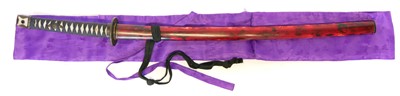 Lot 106 - Japanese mumei katana, 61cm cutting edge,...