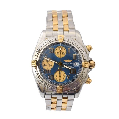 Lot 158 - A gentleman's Breitling Chrono Cockpit stainless steel and yellow metal automatic wristwatch
