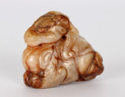 Lot 52 - A Chinese 'Russet' Soapstone Carving