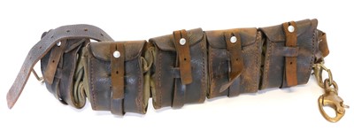 Lot 164 - Swedish Mauser Model 1910 bandolier, with five...