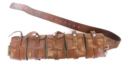 Lot 165 - Swedish Mauser Model 1910 bandolier, with five...