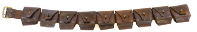 Lot 166 - Martin's patent R.F.A. leather bandolier, with...