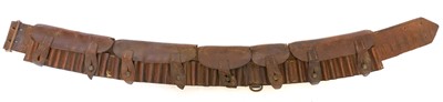 Lot 167 - Shortened leather Bandolier for .303...