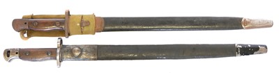 Lot 146 - Two Lee Enfield SMLE P.1907 bayonets and...