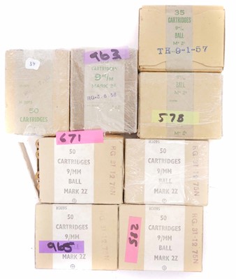 Lot 540 - 9mm Parabellum ball cartridge ammunition 370...