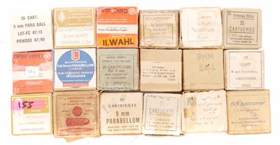 Lot 554 - 9mm Parabellum ammunition, 450 rounds in...