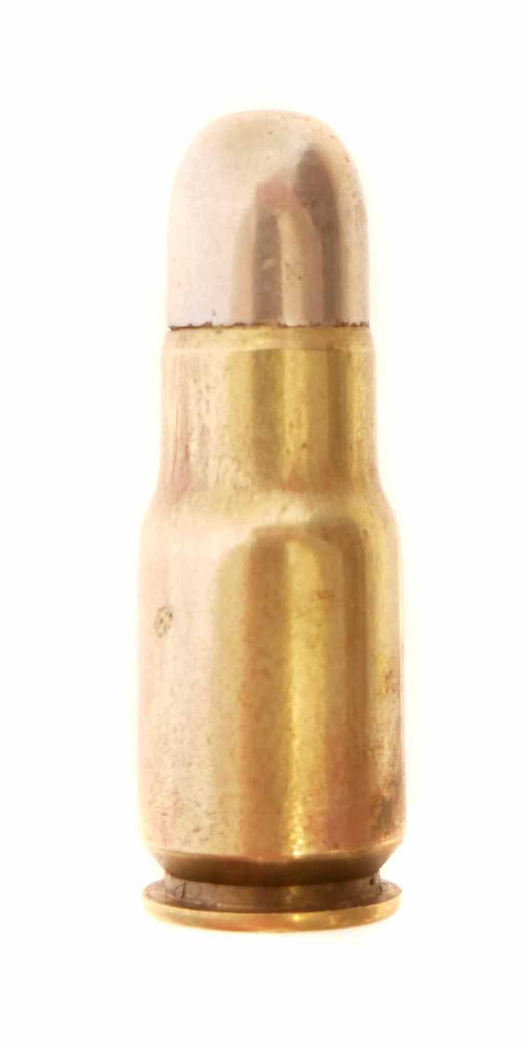 Lot 576 - Rare 9mm Mars Auto Pistol cartridge, with