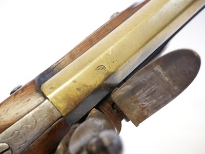 Lot 8 - Belgian flintlock 24 bore pistol, with 7inch...