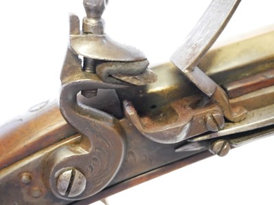 Lot 8 - Belgian flintlock 24 bore pistol, with 7inch...