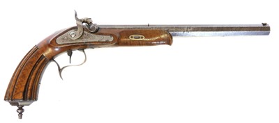 Lot 4 - 70 bore target pistol by M. Ruckert of Passau,...