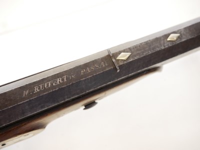 Lot 4 - 70 bore target pistol by M. Ruckert of Passau,...