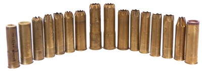 Lot 625 - Collection brass shotgun cartridges, including...