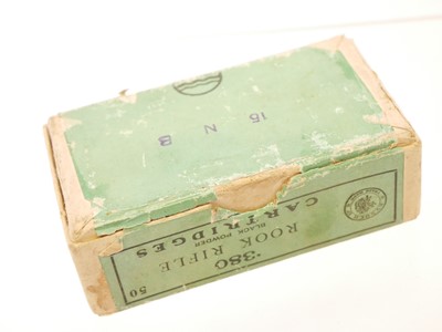 Lot 523 - Box of Kynoch .380 Rook Rifle ammunition, 50...