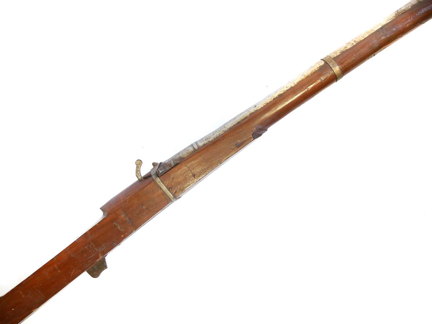 Lot 24 - Unusually large Indian matchlock rampart gun,...