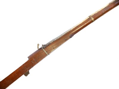 Lot 24 - Unusually large Indian matchlock rampart gun,...